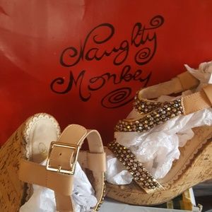 Naughty~Monkey Bling Wedges
